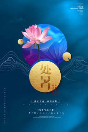 编号：32089509250119470451【酷图网】源文件下载- 创意时尚传统节日处暑海报