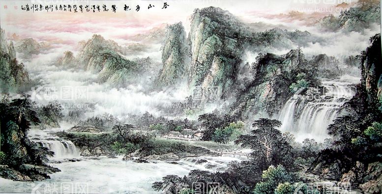 编号：16070111031748561156【酷图网】源文件下载-山水画背景