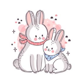 呆萌可爱小猫咪插画
