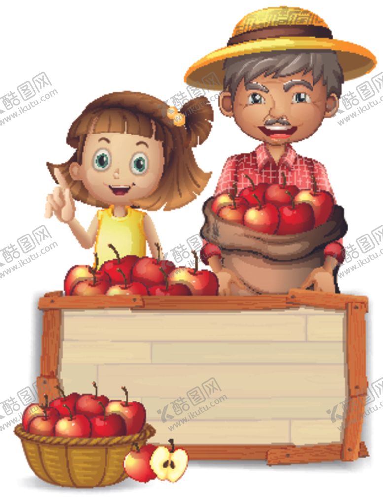 编号：34541310032027399939【酷图网】源文件下载-卡通果蔬和儿童