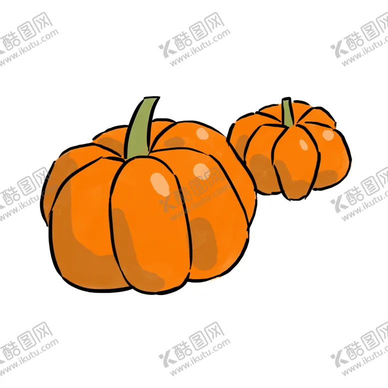 编号：43723002120918491126【酷图网】源文件下载-秋季主题南瓜手绘卡通插画