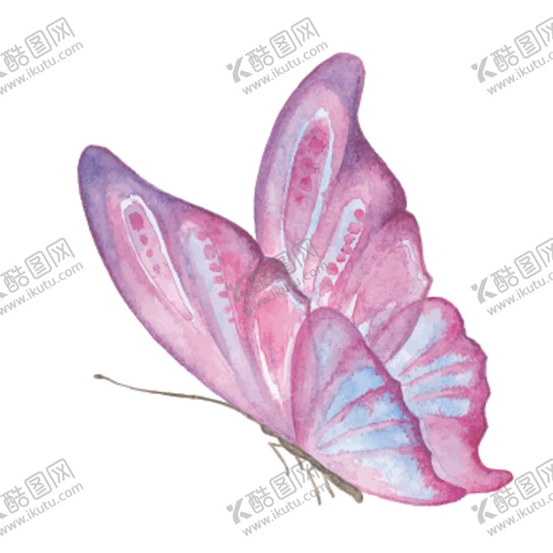 编号：82896607081011093429【酷图网】源文件下载-水彩蝴蝶绘画图案