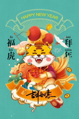 虎年新年节日海报素材活动