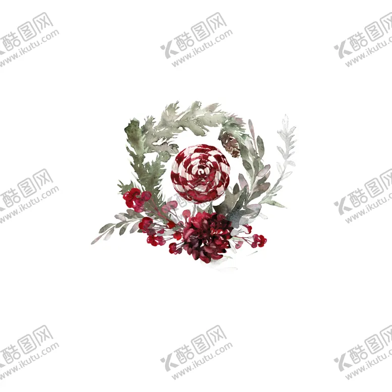 编号：29825901251341177161【酷图网】源文件下载-圣诞水彩画 