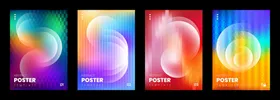 多彩渐变手机海报展示