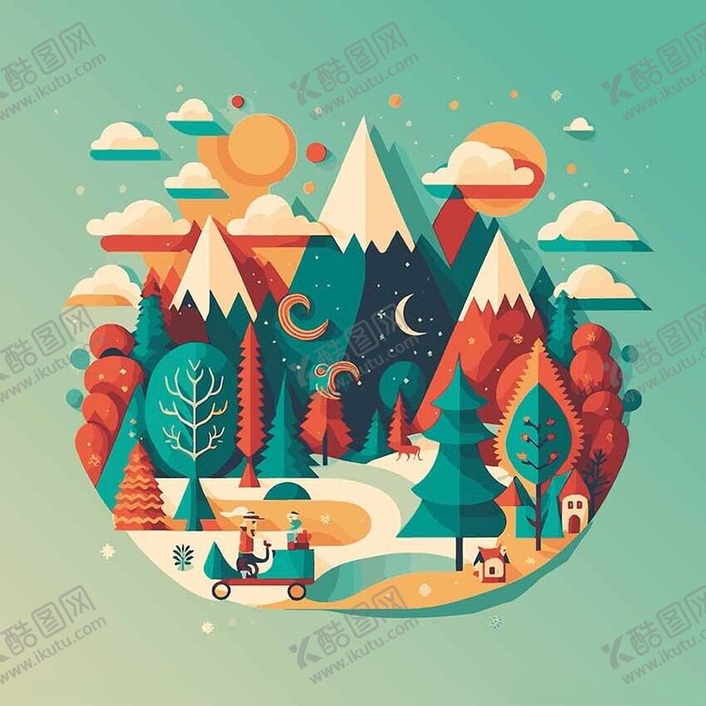 编号：17794002032019473042【酷图网】源文件下载-风景建筑插画