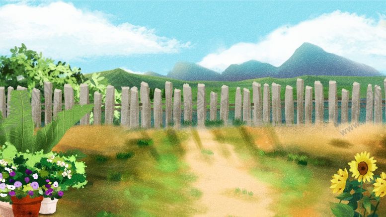 编号：48151909141411242531【酷图网】源文件下载-卡通农场栅栏背景
