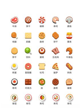 美食图标食品图标餐饮图标