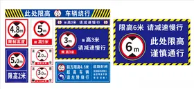 创意公路汽车限高标识牌