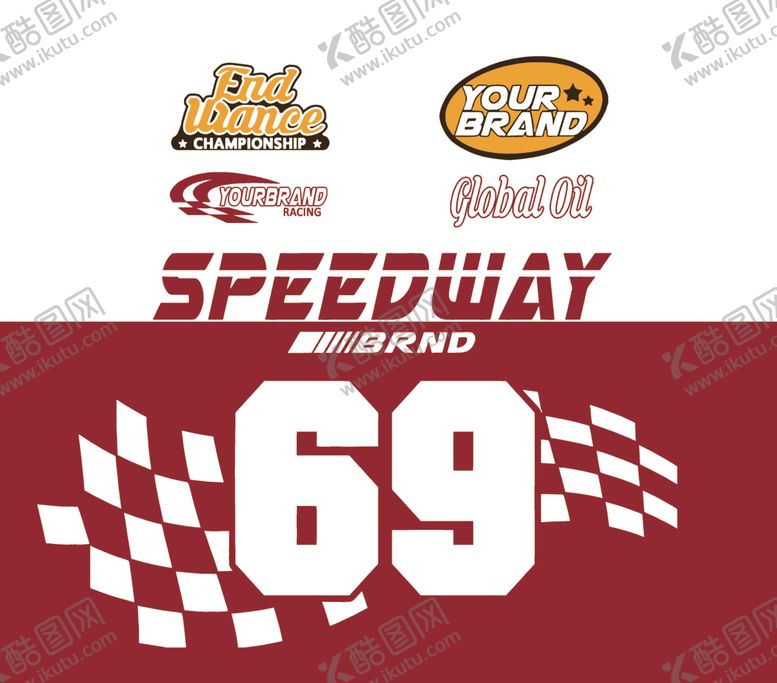 编号：82429804050929388113【酷图网】源文件下载-69号赛车速道标志设计