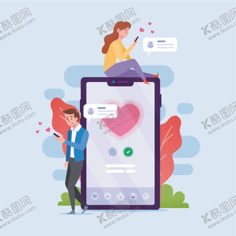 编号：62898110121110277534【酷图网】源文件下载-卡通手机交友