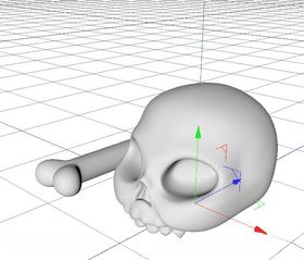 C4D模型骨头