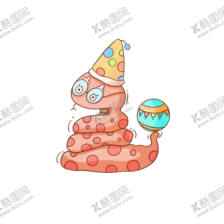 编号：82630302190141005578【酷图网】源文件下载-卡通蛇插画