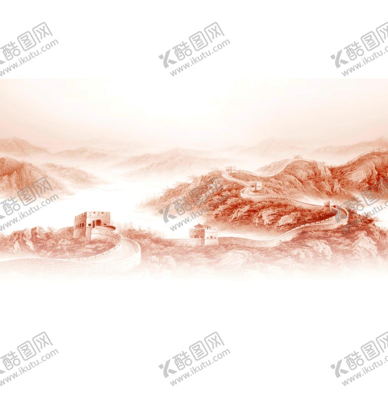 编号：45469604011837412536【酷图网】源文件下载-水墨风格山峦景观图