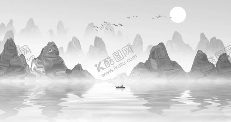 编号：76597302122304143366【酷图网】源文件下载-水墨山水画