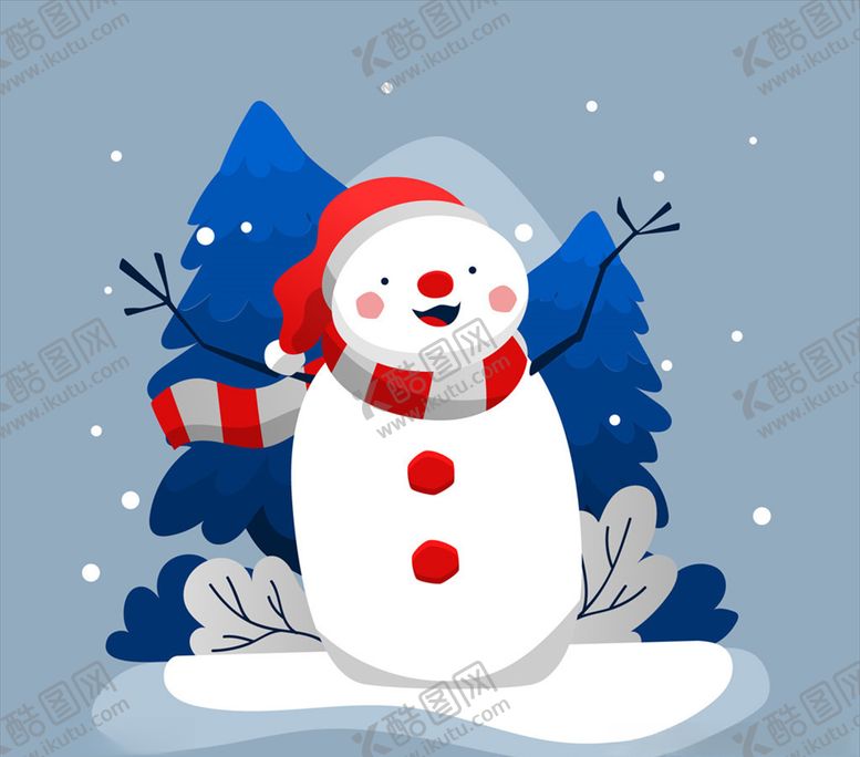 编号：61546709270700013865【酷图网】源文件下载-可爱郊外雪人
