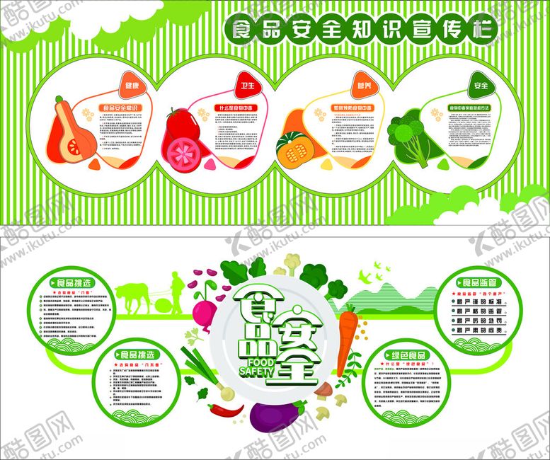 编号：75491210100513071169【酷图网】源文件下载-食品安全海报文化墙
