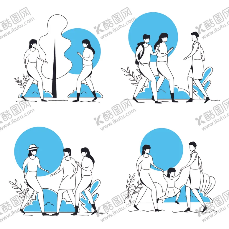 编号：80769709190609073457【酷图网】源文件下载-简笔绘画人物生活