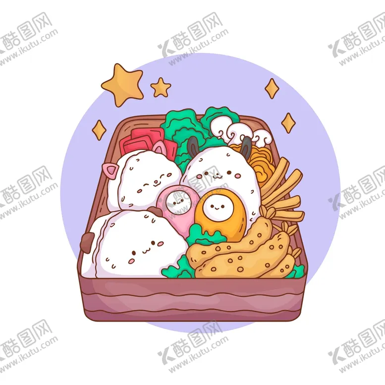 编号：26242810151959301857【酷图网】源文件下载-美食便当插画