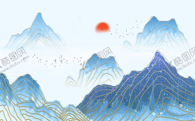 编号：10315809241343493600【酷图网】源文件下载-水墨画山水画彩墨画抽象画