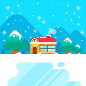 冬天背景日风寒冷插图