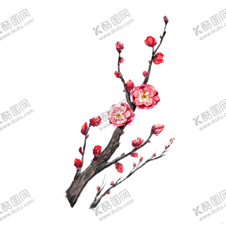 编号：93324606170406593550【酷图网】源文件下载-中国风水墨梅