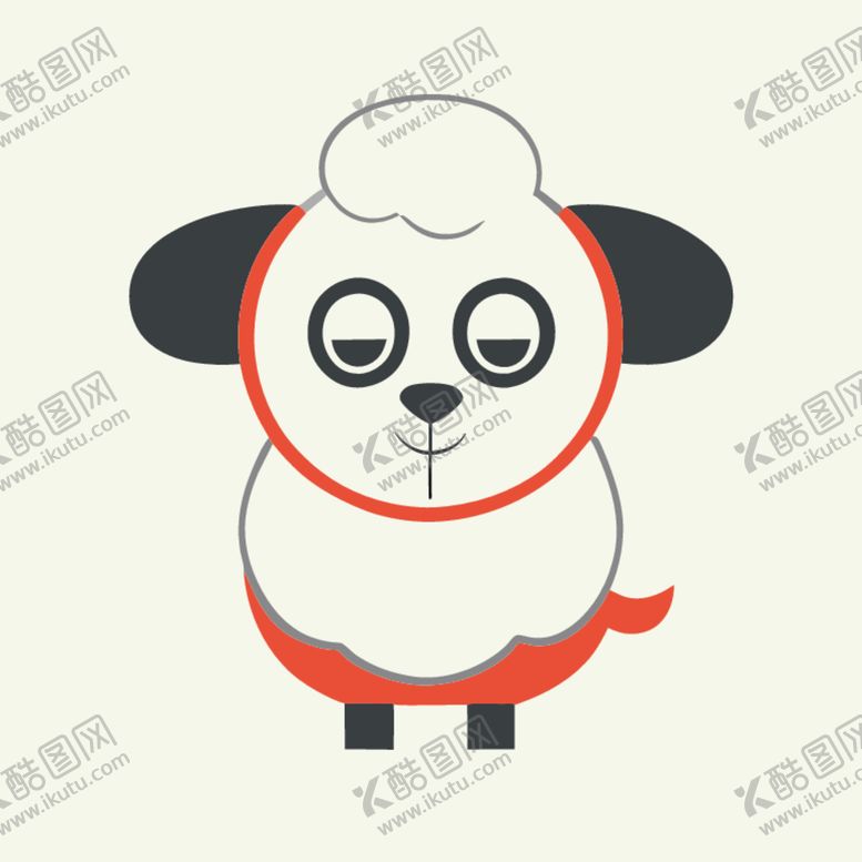 编号：89575112210102314393【酷图网】源文件下载-简易线条的绵羊
