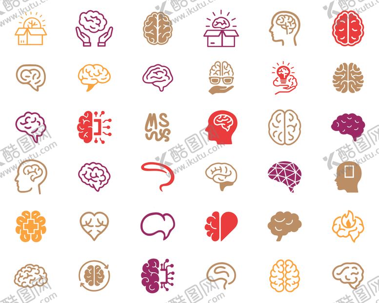 编号：41481211020521179064【酷图网】源文件下载-创意大脑图标