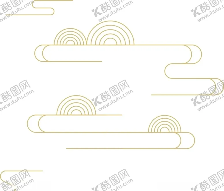 编号：97023209251215037999【酷图网】源文件下载-中国风云纹图案装饰元素