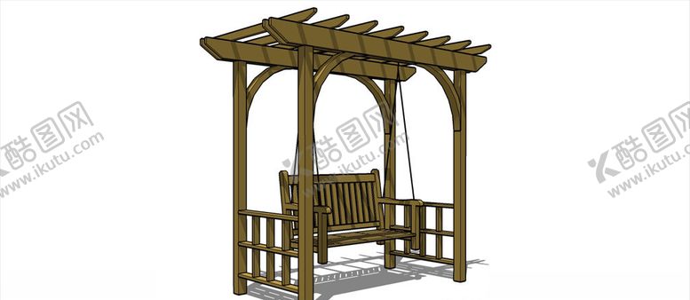 编号：82332907021745055175【酷图网】源文件下载-花架花门秋千架秋千