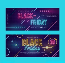 黑色星期五板报促销横幅底图
