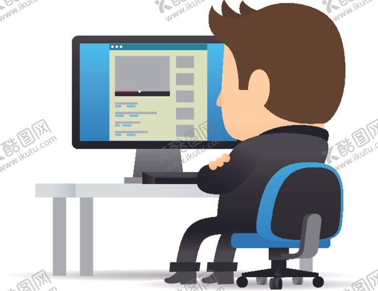 编号：79633610060344168764【酷图网】源文件下载-卡通商务男性