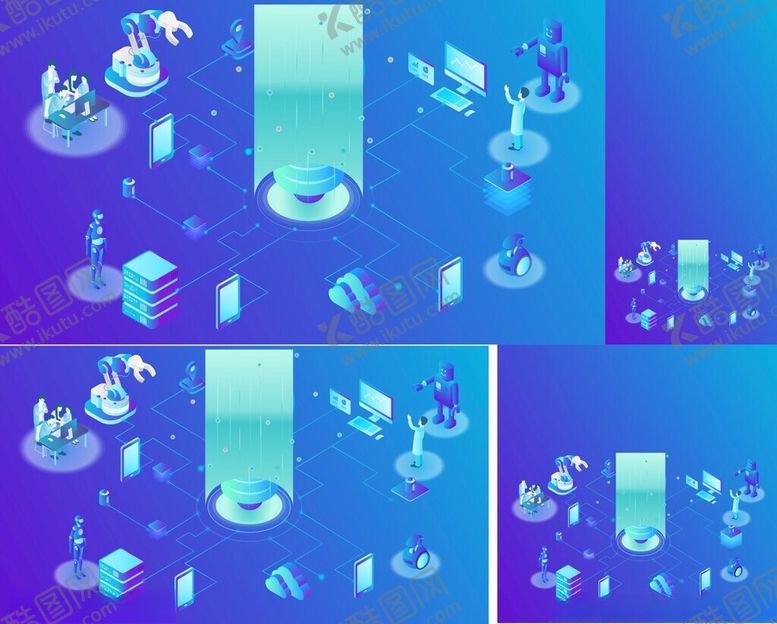 编号：79893004241945323727【酷图网】源文件下载-AI人工智能蓝色科技背景