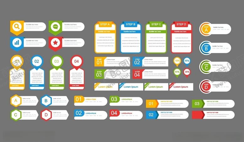 编号：41532009272153146545【酷图网】源文件下载-信息图表元素