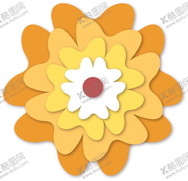 编号：25430609281112057284【酷图网】源文件下载-折纸风格花朵