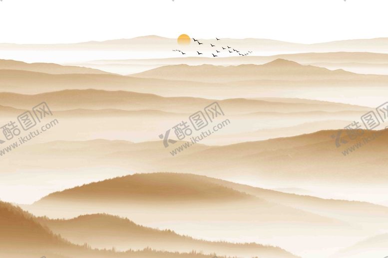 编号：19607209132154107492【酷图网】源文件下载-水墨山水画