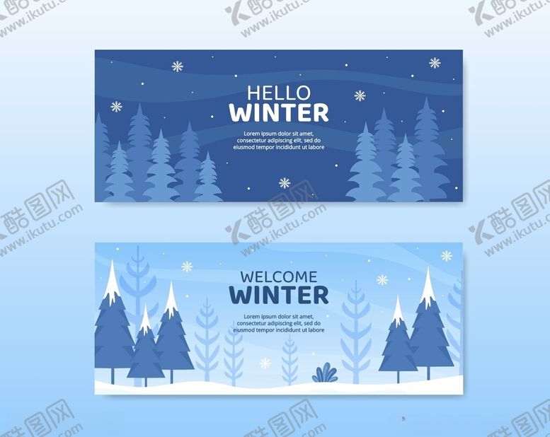 编号：58489909281221304708【酷图网】源文件下载-冬季雪景横幅设计素材