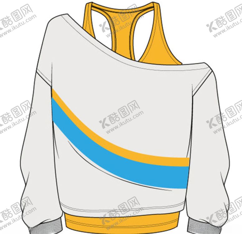 编号：56609309280544424078【酷图网】源文件下载-女士套衫瑜伽服运动服服装设计