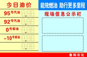加油站宣传展板