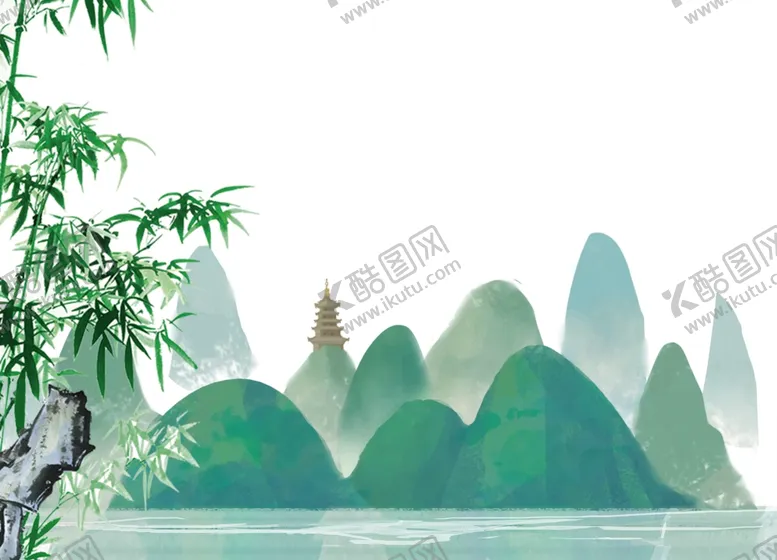 编号：61253202191803587253【酷图网】源文件下载-中国风水墨竹子插画