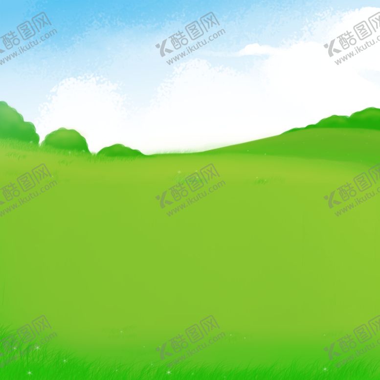 编号：46118009240253187043【酷图网】源文件下载-卡通蓝天白云草地背景