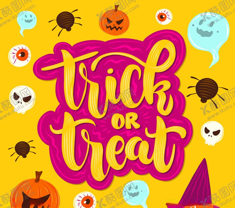 编号：27897709221413161045【酷图网】源文件下载-彩色万圣节元素艺术字