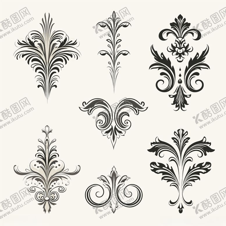 编号：60001011142317567670【酷图网】源文件下载-复古装饰花纹图案设计