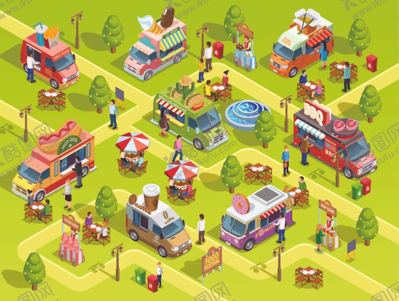 编号：30542109221422171533【酷图网】源文件下载-社区生活场景插画