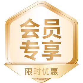 电商促销活动金色矢量标签