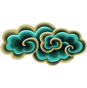 彩色祥云元素