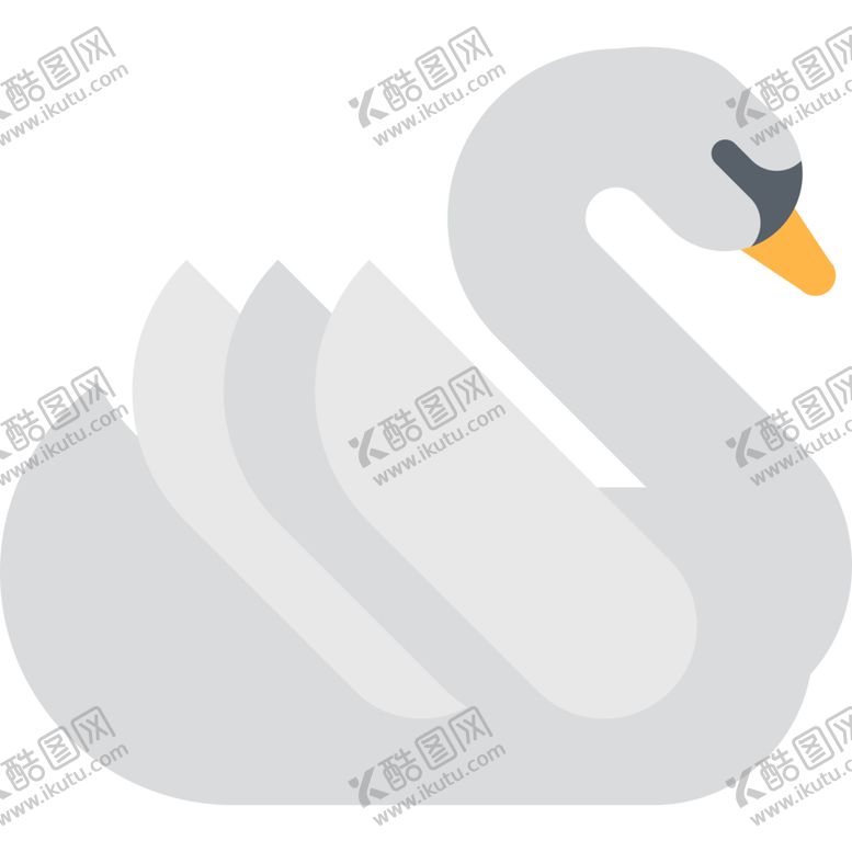 编号：58747210252325223978【酷图网】源文件下载-天鹅动物标志图形图标装饰素材