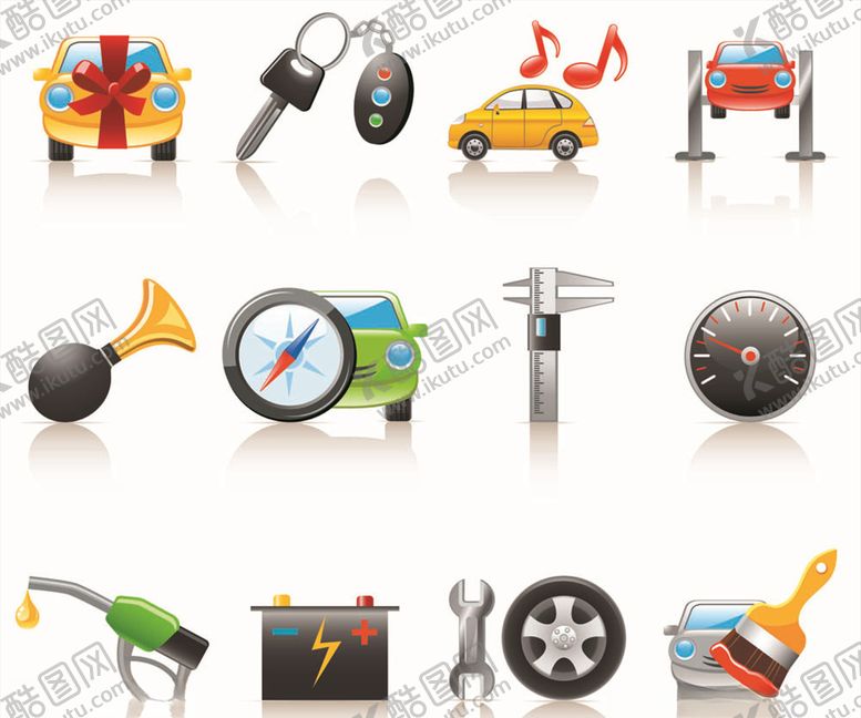 编号：30539210090604412055【酷图网】源文件下载-矢量汽车元素图标