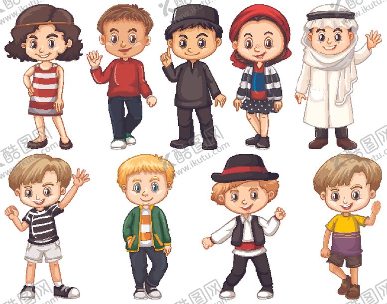 编号：29295110042142095072【酷图网】源文件下载-卡通儿童插画