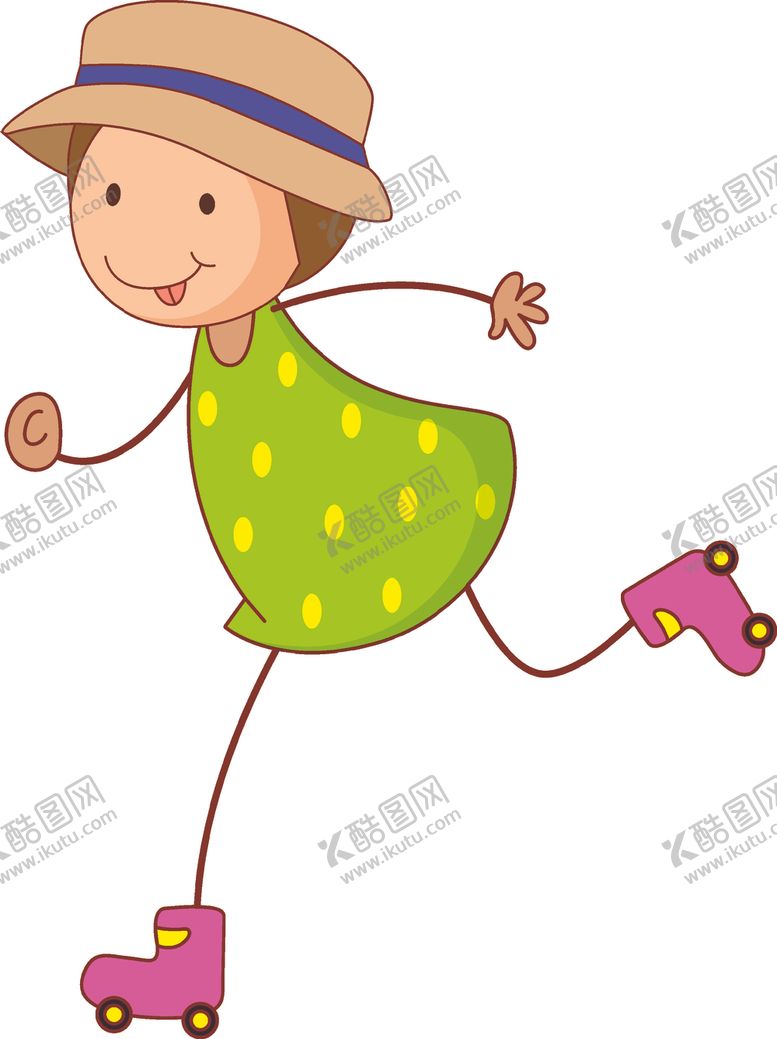 编号：80618105030526568095【酷图网】源文件下载-矢量手绘女孩